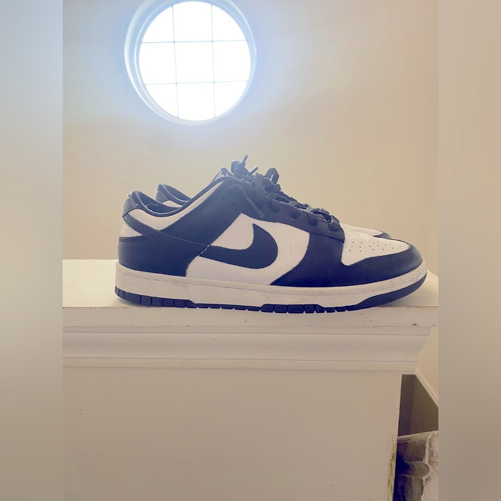 Nike Black and White Dunk Low Sneakers
